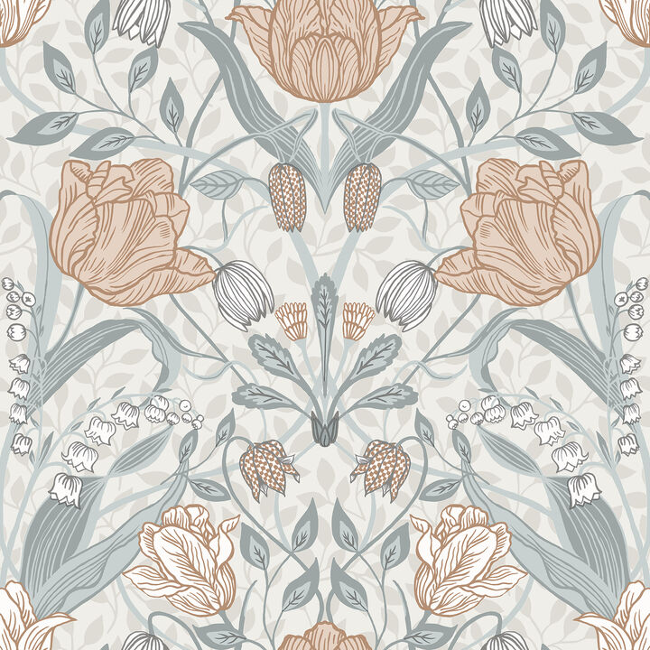 Tulipa Off White Floral Wallpaper (Set of 2)