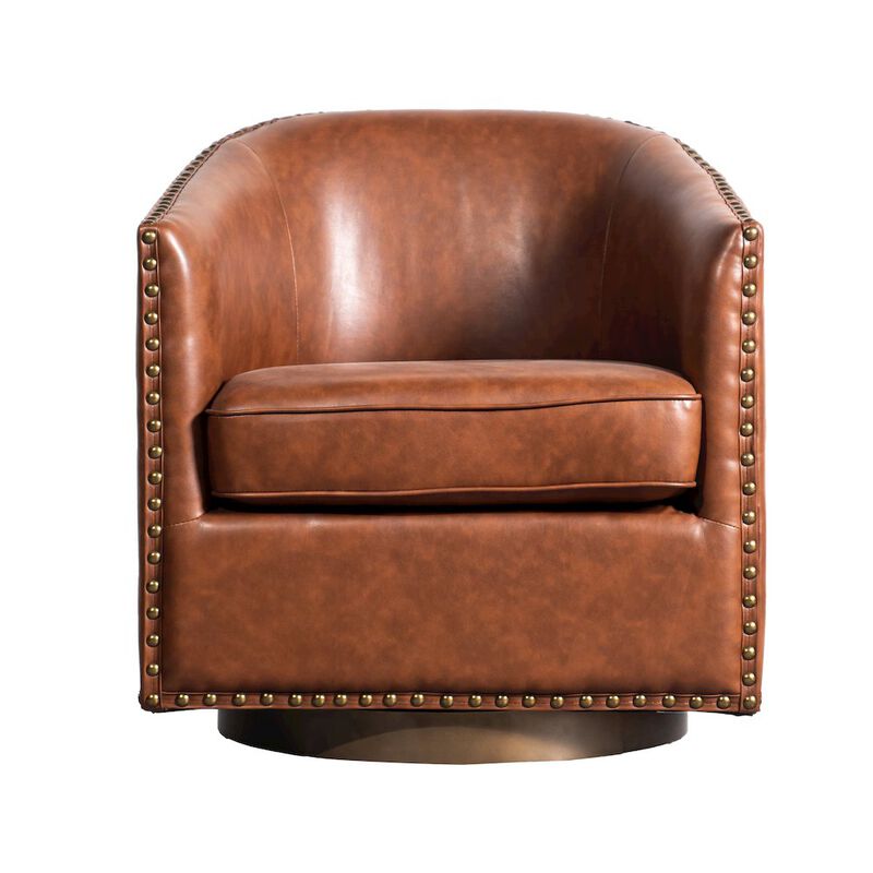 Flash Furniture Barrel Accent Chair, Brown image number 4