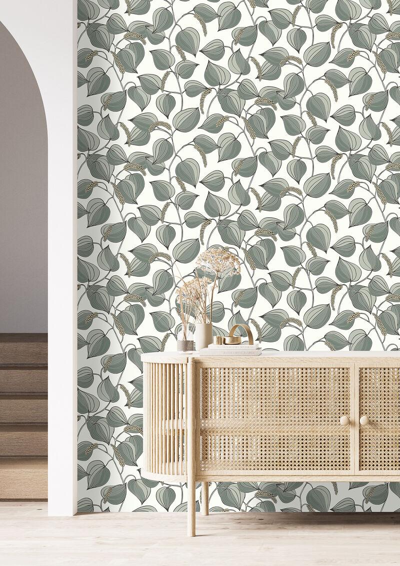 Alaia Green Leafy Vine Wallpaper image number 1