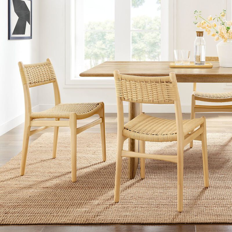 Wynn Rope and Wood Dining Side Chairs Set of 2 image number 9