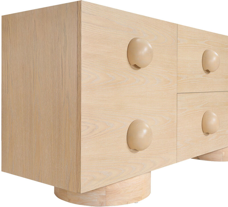 Meridian Furniture Bubble Natural Rubberwood with Oak Veneer Sideboard/Buffet image number 5