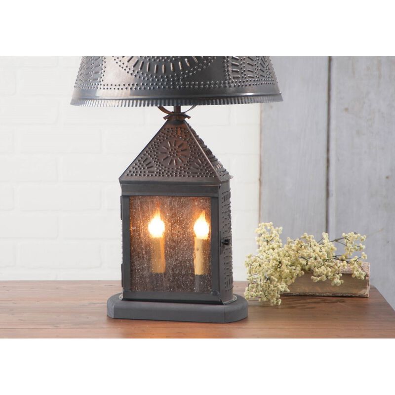 Irvins Country Tinware Harbor Lamp With Chisel Shade In Kettle Black image number 2