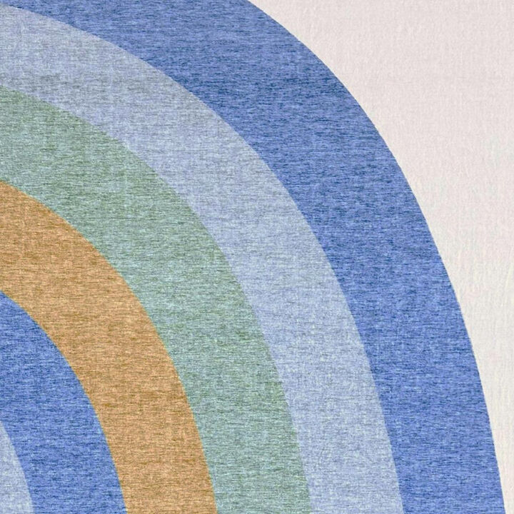 HomeRoots Juvenile Rainbows Youthful Area Rug