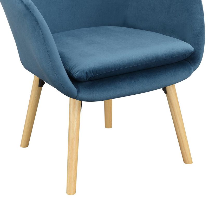 Convenience Concepts Take a Seat Charlotte Accent Chair, Blue Velvet