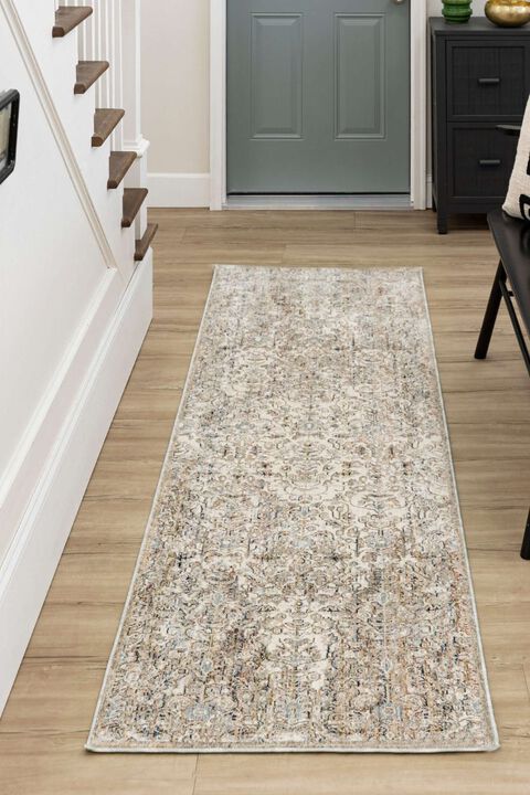 Divina Sanctum Cream 2'6" x 7'10" Runner Rug