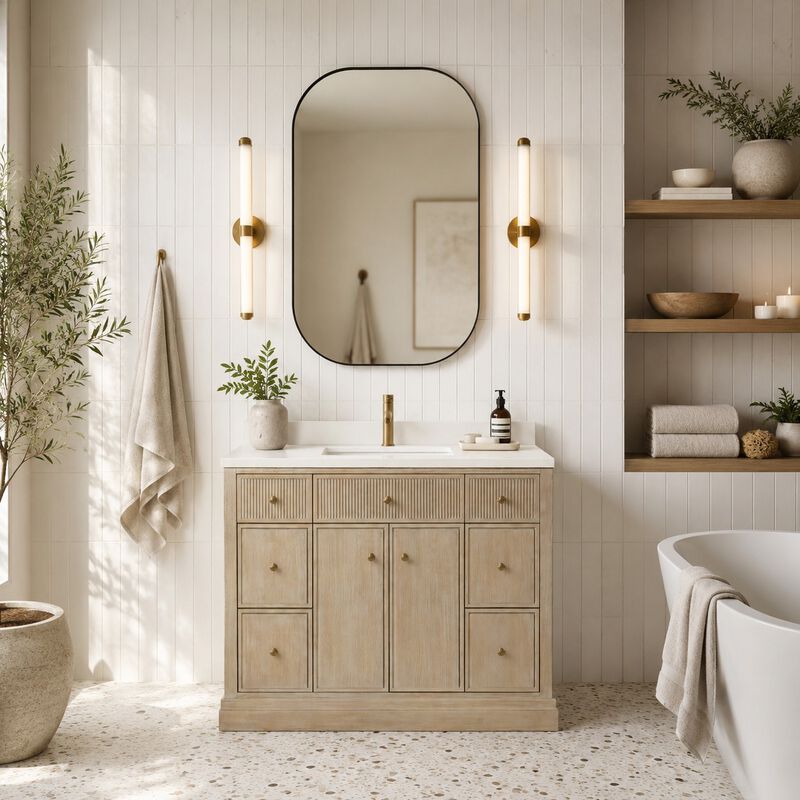 Redondo 42" Bathroom Vanity Ash Oak image number 1