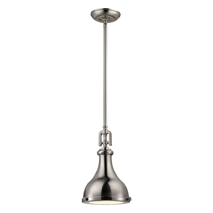 Rutherford 9'' Wide 1-Light Mini Silver Pendant
