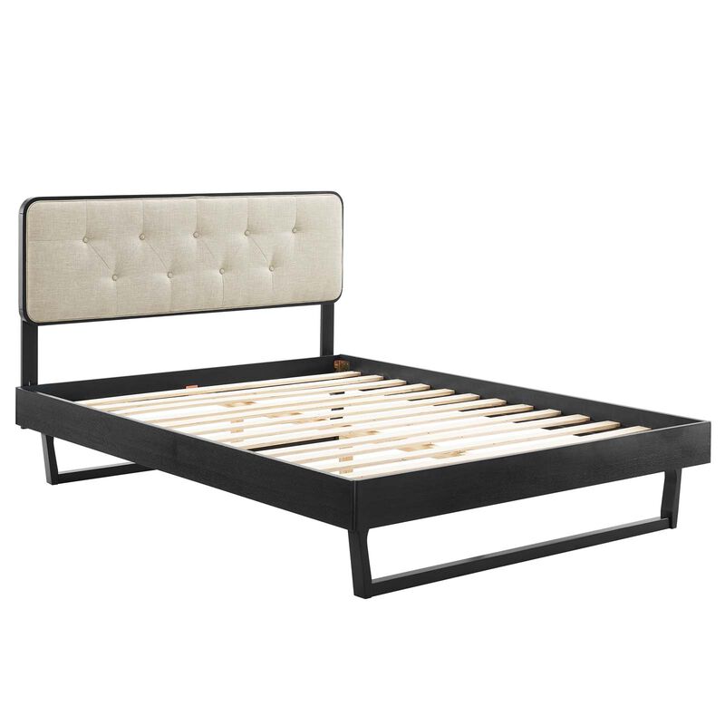 Modway - Bridgette Full Wood Platform Bed with Angular Frame image number 2