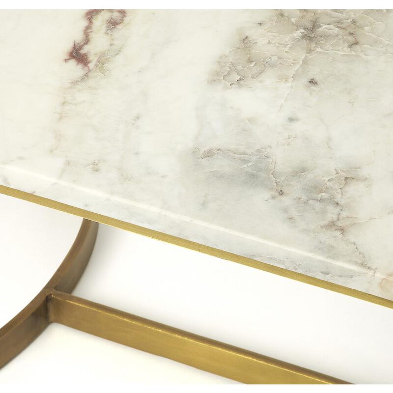Butler Specialty Corsini Marble & Metal Coffee Table, Multi-Color image number 1