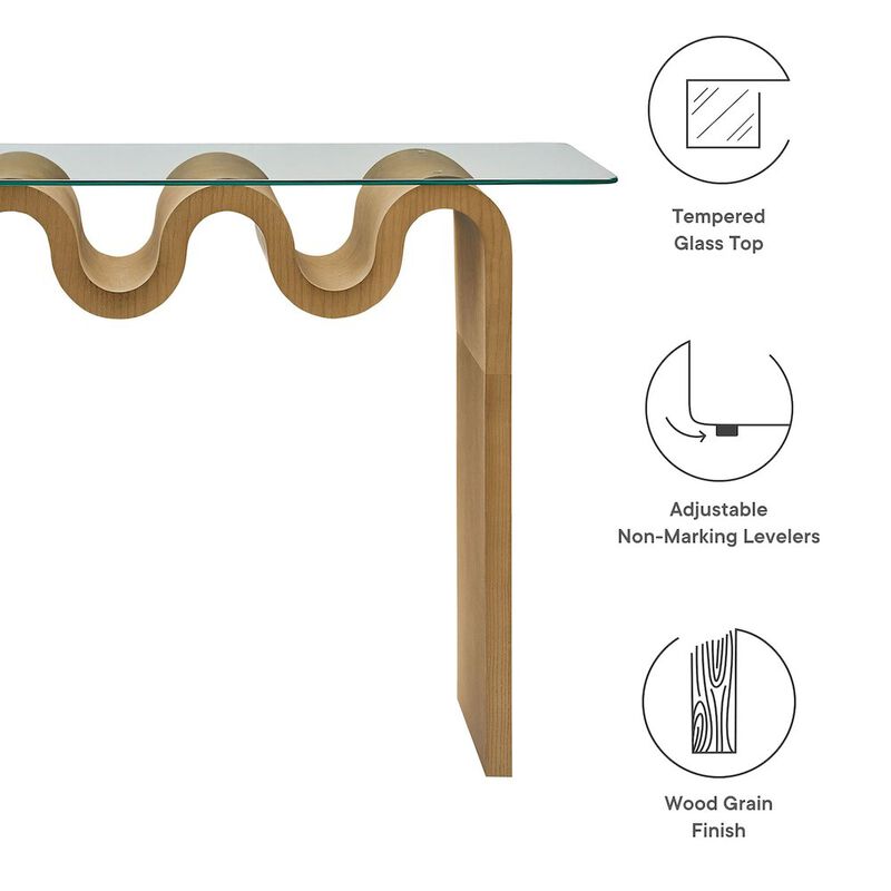 Ondine Glass Top 50" Console Table image number 1