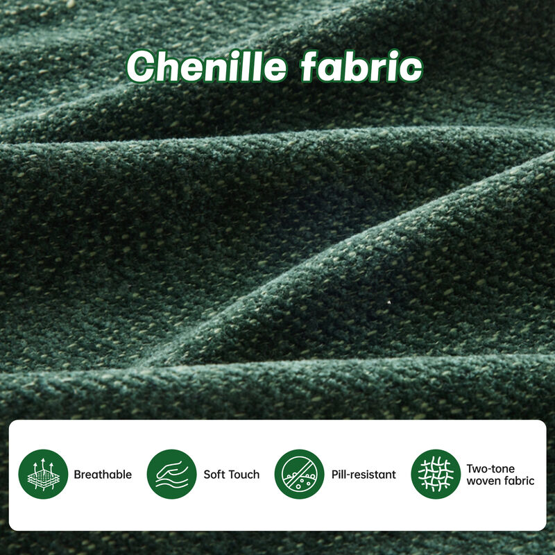 TATEUS Loveseat Cloud Sectional Sofa &ndash; Chenille Fabric, Tufted Backrest & Ergonomic Design