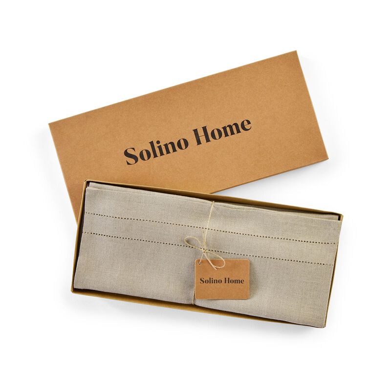 Solino Home 100% Pure Linen Hand Towels 14 x 24 Inch Set of 3 - Bath image number 3