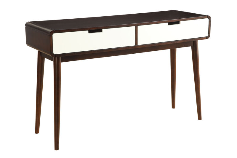 ACME Christa Sofa Table, Espresso & White