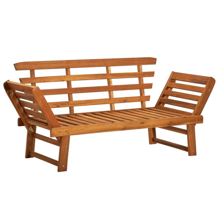 vidaXL Garden Bench with Cushions 2-in-1 74.8" Solid Acacia Wood
