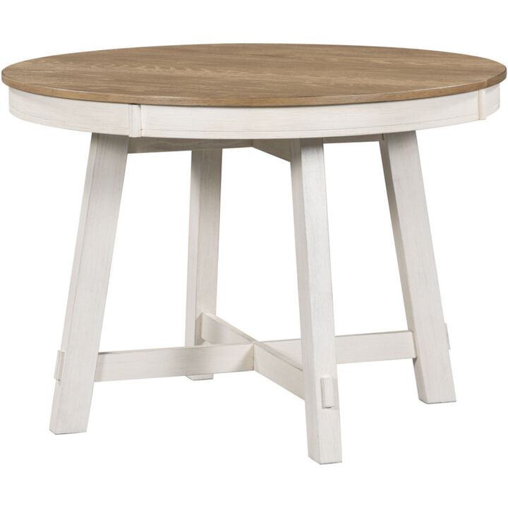 Hoswos Farmhouse Extendable Round Dining Table