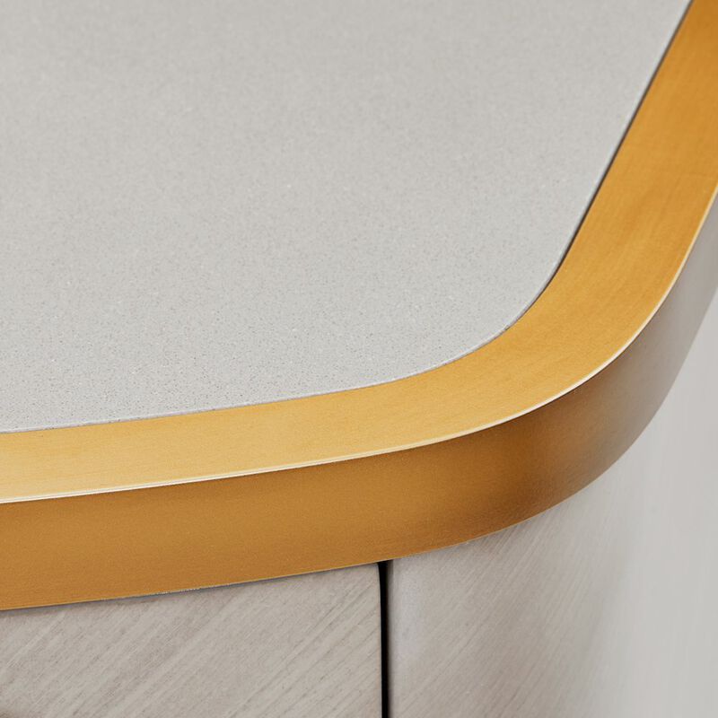 Michael Amini St. Charles 2-Drawer Nightstand - Dove Gray