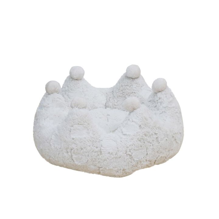 Petpals White Crown Cat Bed with Removable, Washable Bed