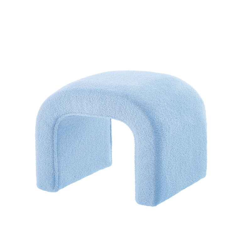 Merax Set of 3 U-Shaped Modern Bench Teddy Ottoman Bench image number 3