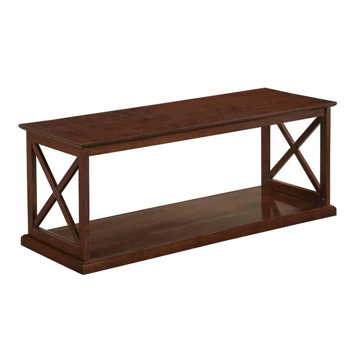 Convenience Concepts Coventry Coffee Table with Shelf Brown