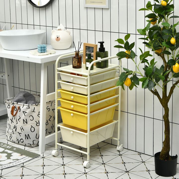6-Drawer Mobile Storage Organizer Cart for Home, Office and Craft Room