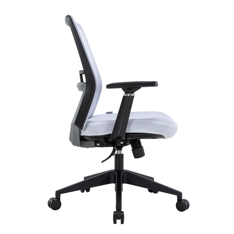 LeisureMod Ergonomic Office Chair Mid-Back Mesh Conference Chair Swivel Computer Chair With Adjustable Height and Armrests Ingram Series