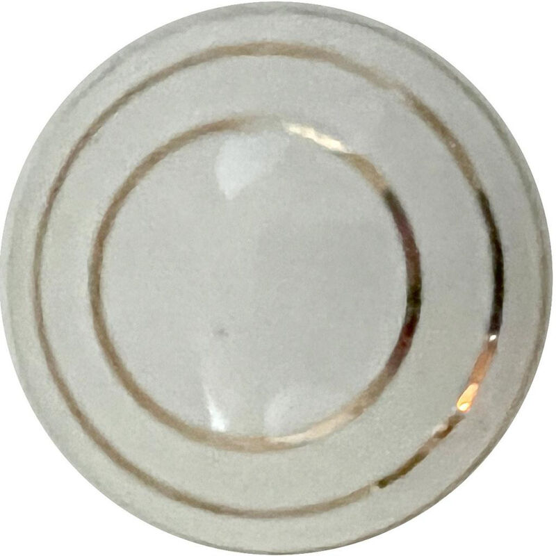 HomeRoots Set of Six White And Gold Geometric Ceramic Drawer Pull Knobs image number 3