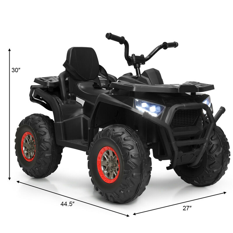 12V Kids Ride On ATV 4 Wheel Electric Vehicle with 2 Speeds and Lights image number 2