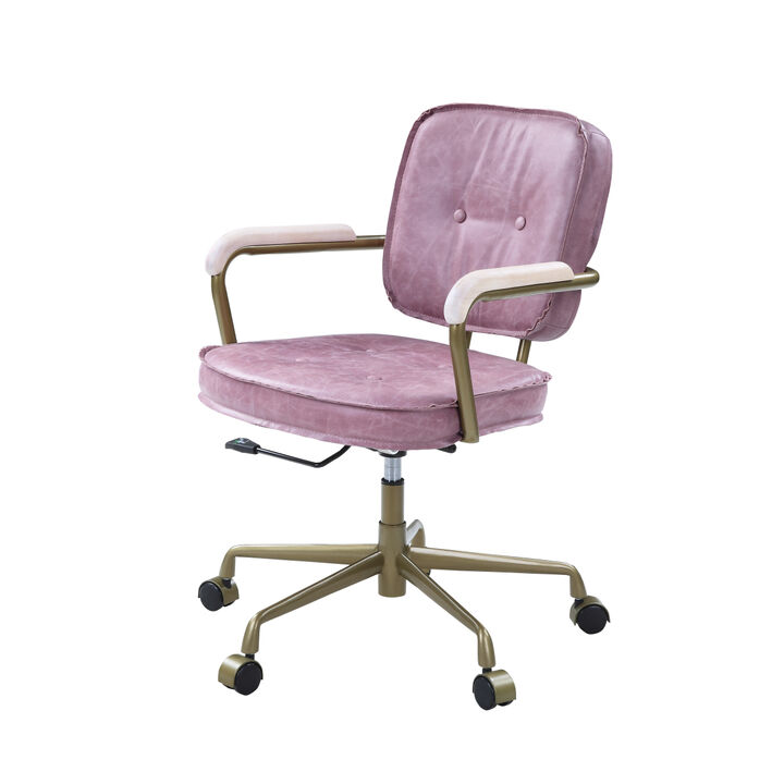 Seicross Office Chair in Pink Top Grain Leather OF