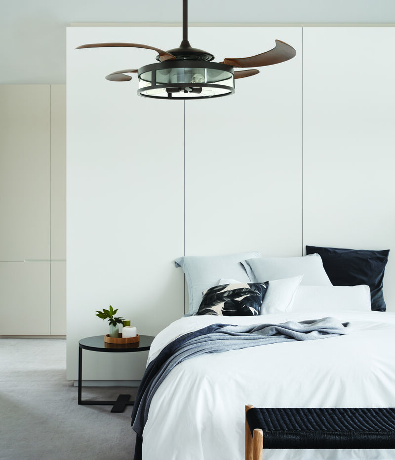 Fanaway Classic 48" Retractable Blade Ceiling Fan with Light and Remote, Modern Fandelier Ceiling Fan, Patented Design Technology, Stronger Thicker Blades image number 8