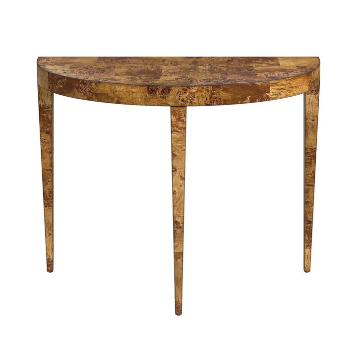 Butler Specialty Ingrid Traditional Burl Console Table, Medium Brown
