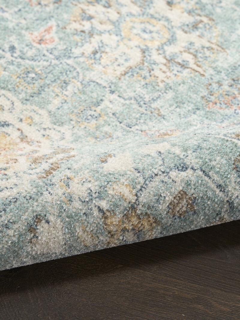 Washable Decor WSD14 Blue 6'7" x 9' Rug