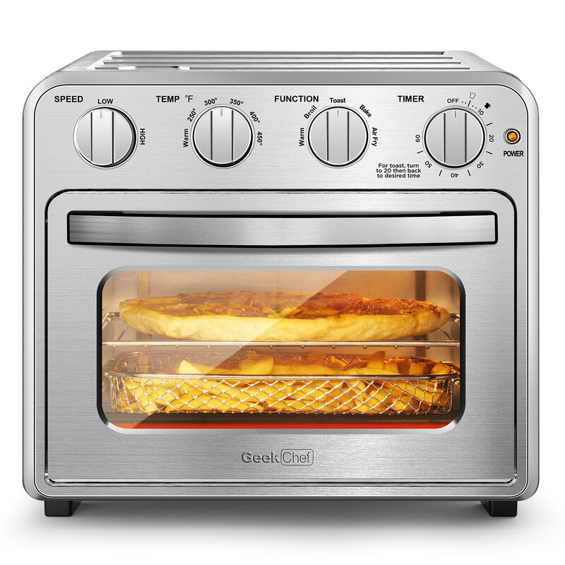16 QT Air Fryer Toaster Oven Combo, 4 Slice Toaster Convection Oven Warm, Broil, Toast, Bake, Oil-Free image number 6