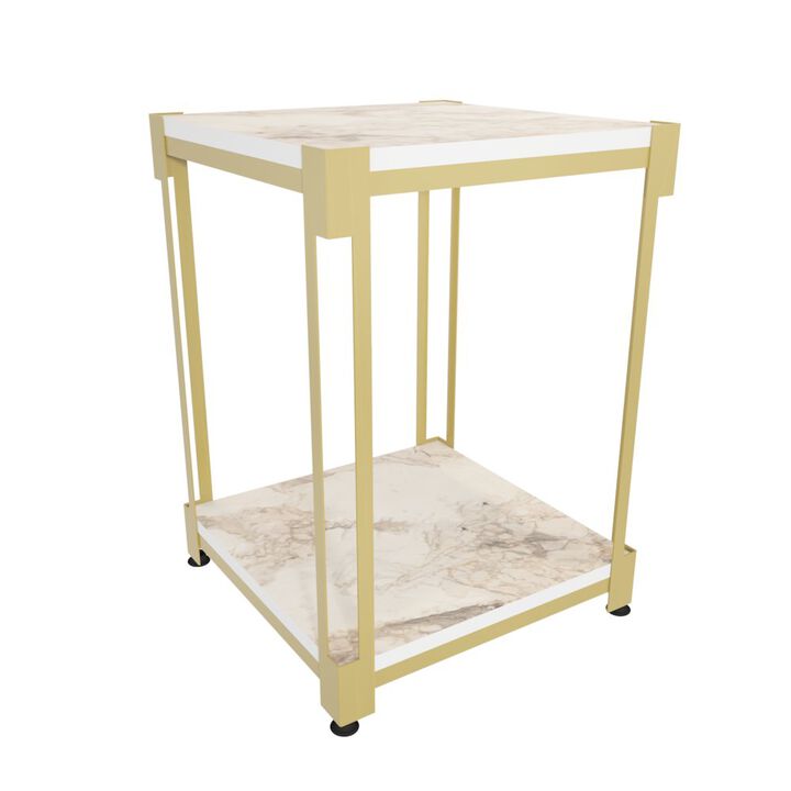 Decorotika Zenas Side End Table - Ephesus Gold