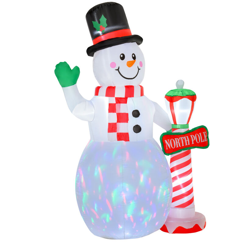 8 ft LED Light Up Snowman Outdoor Christmas Inflatable Lighted Yard Decoration