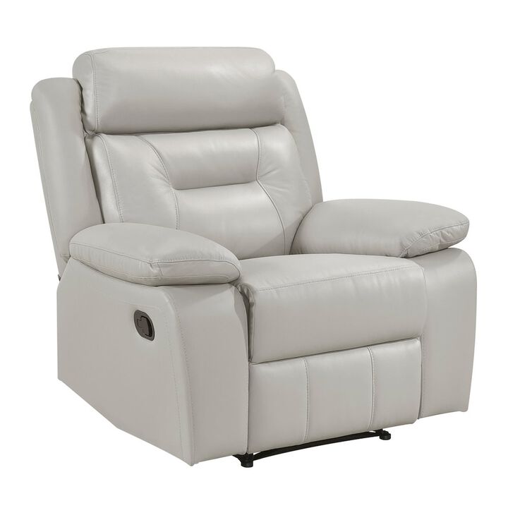 Lexicon Yates Microfiber Reclining Chair In Dark Gray