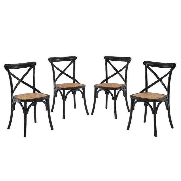 Wooden Dining Side Chairs for Dining Room, Natural, Set of 4