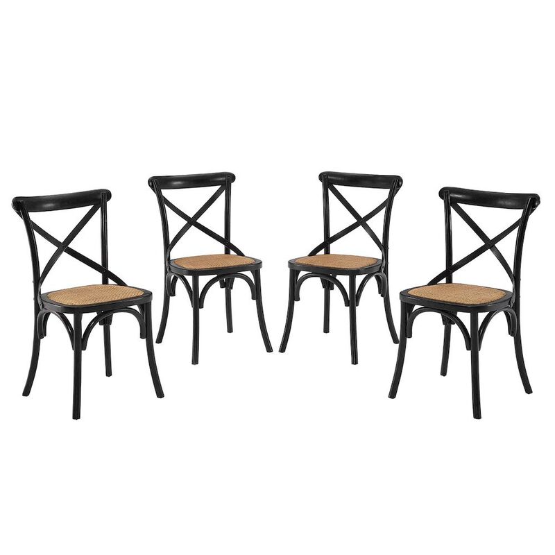 Wooden Dining Side Chairs for Dining Room, Natural, Set of 4 image number 0