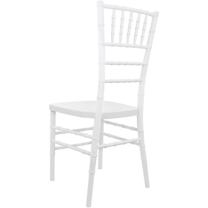 Flash Furniture Advantage White Resin Chiavari Chair