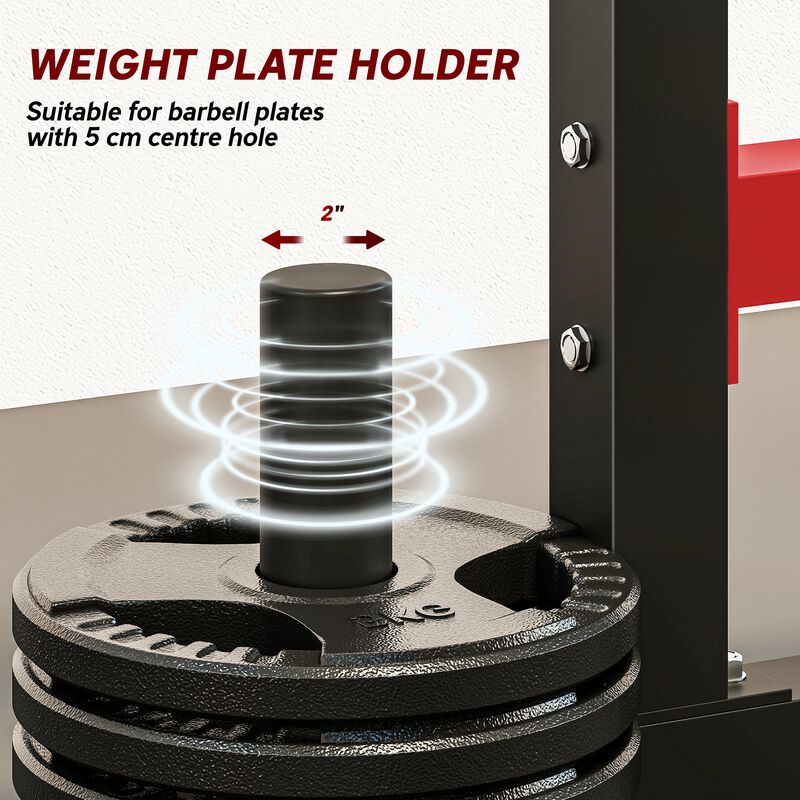 Hivvago Strength Training Squat Rack with Adjustable Bench Press image number 6