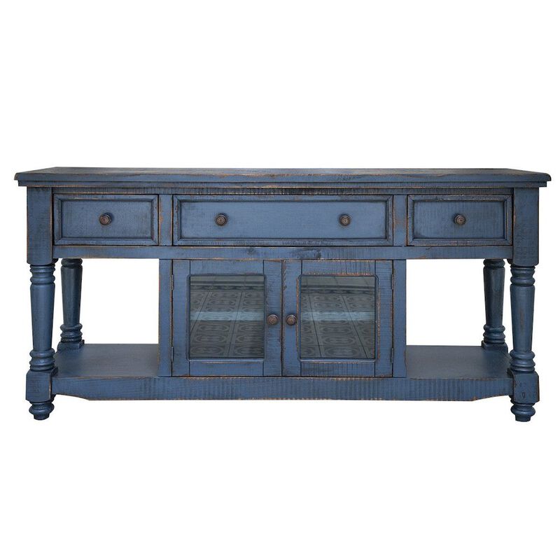 Crafters and Weavers Stonegate 70 TV Stand - Blue