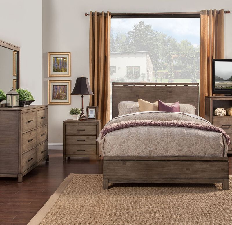 Modern Upholstered 2 Drawer Nightstand &ndash; Compact Bedside Table image number 3