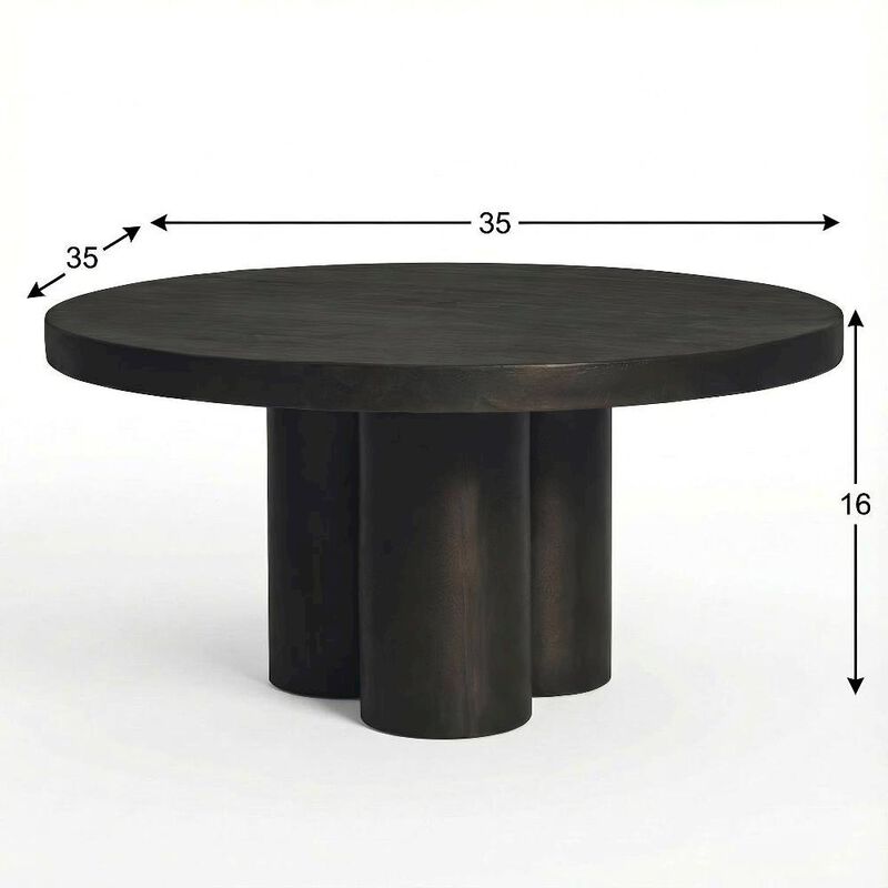 Starlight Canyon Home Black Outdoor Coffee Table with Aluminium Top and Metal Frame Durable Design image number 1