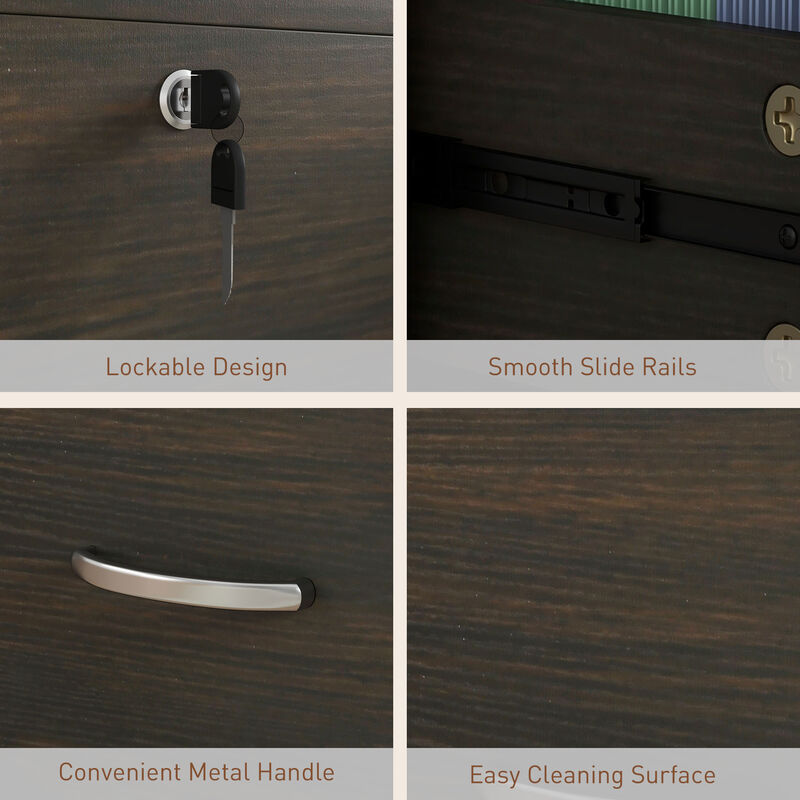 Multi-Drawer File Cabinet for Documents and Office Storage