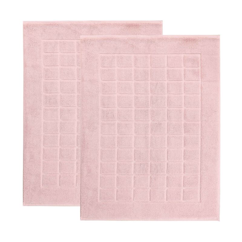 Washable Cotton Checkered Bath Rug Set of 2 for Bathrooms image number 0