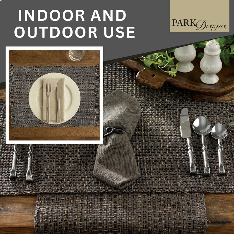 Park Designs Charcoal Tweed Placemat Set of 4