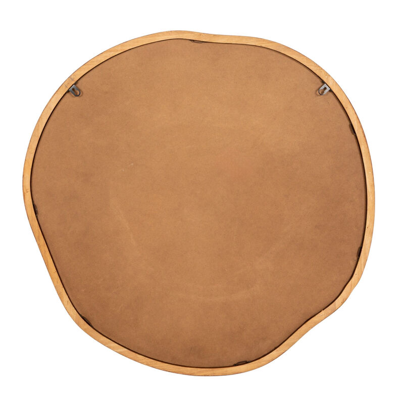 Organic Wall Mirror with Wood Frame, Walnut Finish image number 4