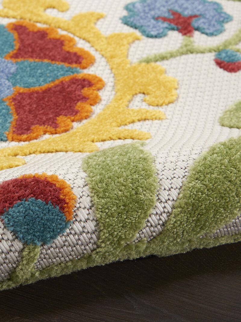 Aloha ALH17 Ivory/Multicolor 6' x 9' Rug