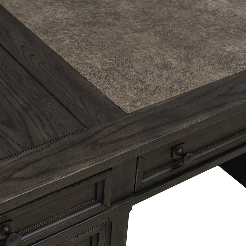 Liberty Furniture Executive Desk in Rubberwood Solids w/ Split Heart White Oak Veneers image number 8