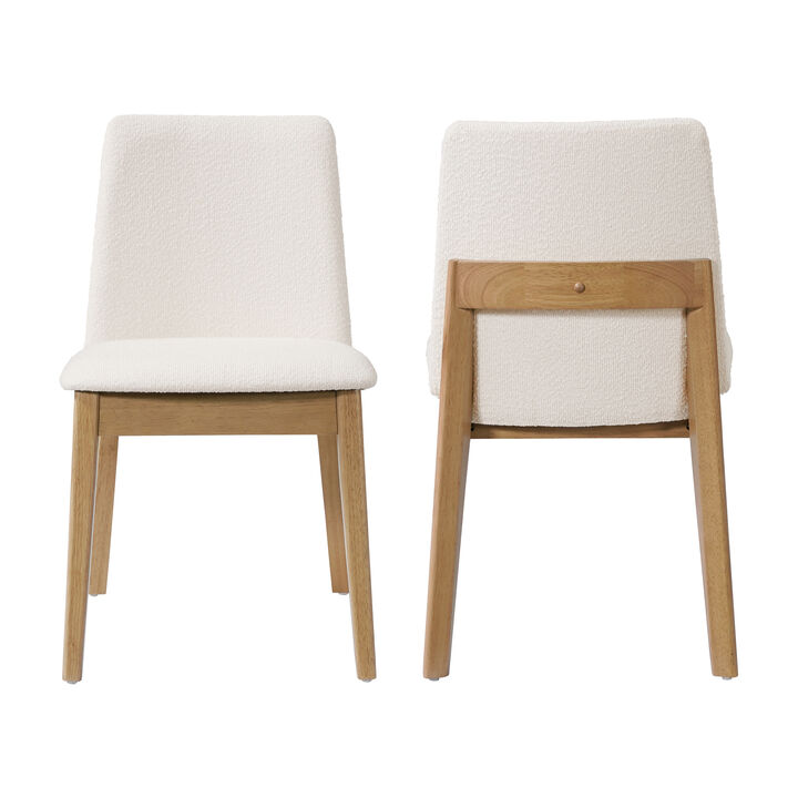 Christopher Knight Home Elm Modern Rubberwood Upholstered Dining Chairs (Set of 2)