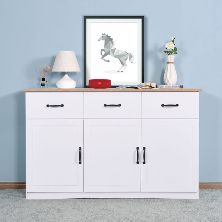 Hivvago AntiTilt Classic Wooden Storage Cabinet with 3 Drawers and 3 Doors